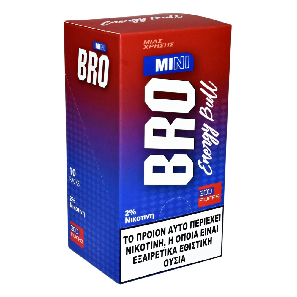 BRO Twist Mini Energy Bull Disposable Pen Kit 2ml με Ενσωματωμένη Μπαταρία 300puffs 1τμχ