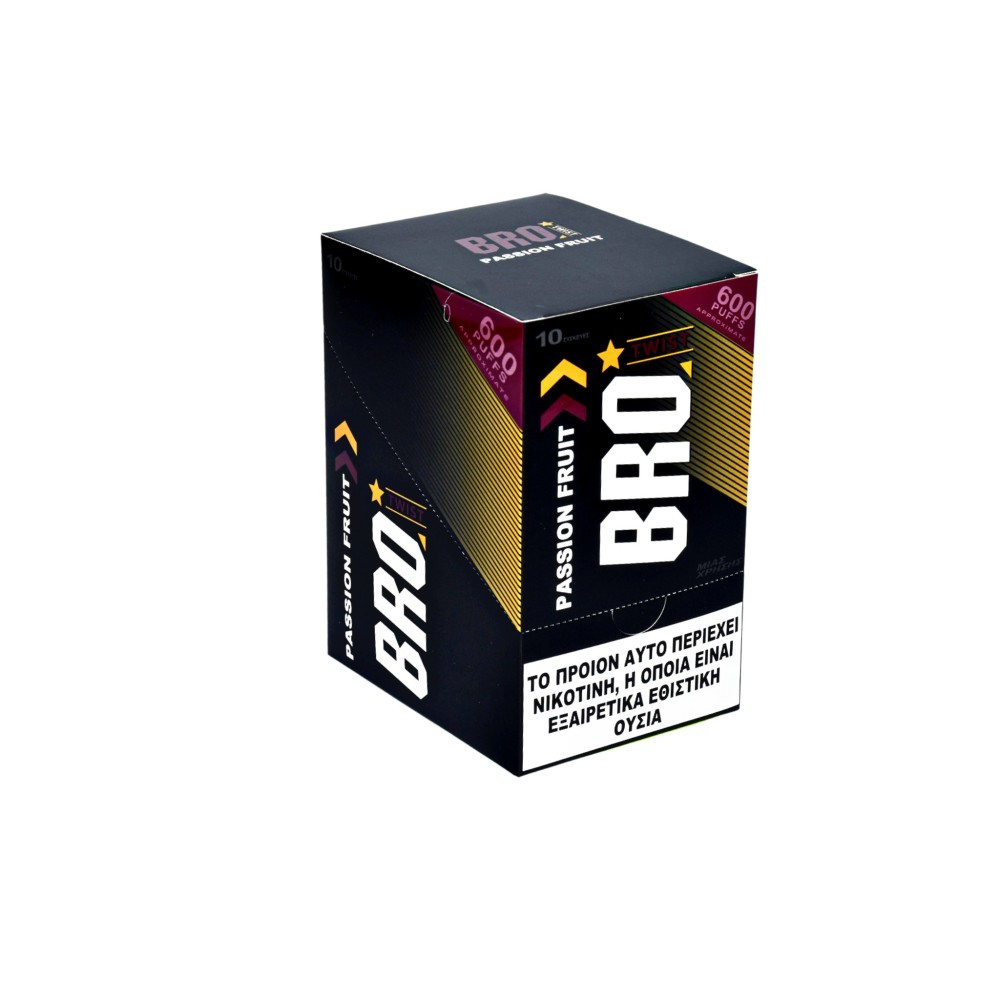 BRO Twist Passion Fruit Disposable Pen Kit 2ml με Ενσωματωμένη Μπαταρία 600puffs 1τμχ