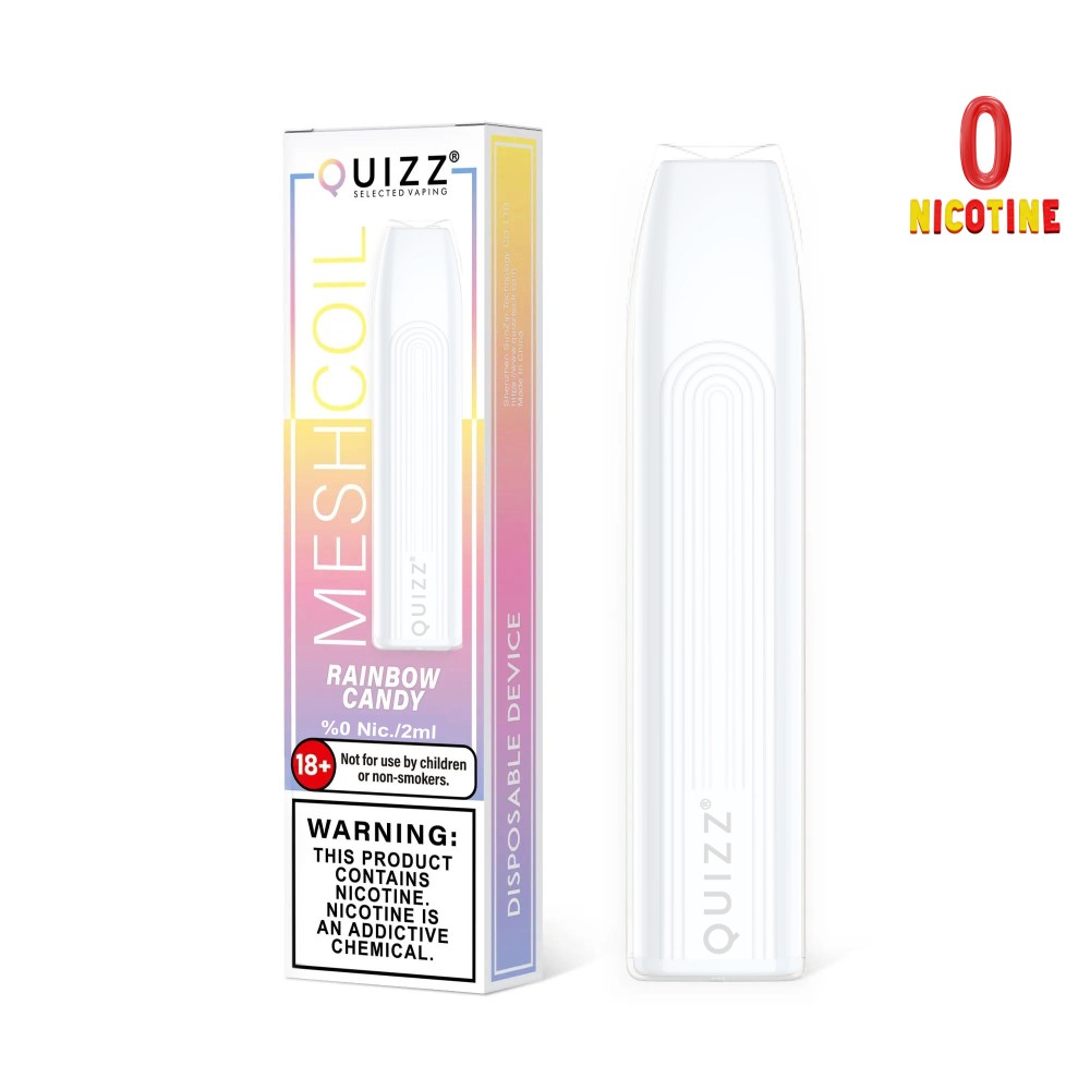 Quizz Vape μιας χρήσης QD44 0% nic 800 puff Tasty Rainbow