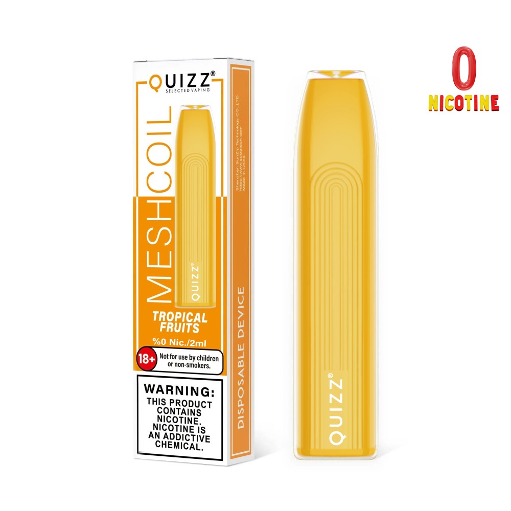 Quizz Vape μιας χρήσης QD44 0% nic 800 puff Tropical Fruits