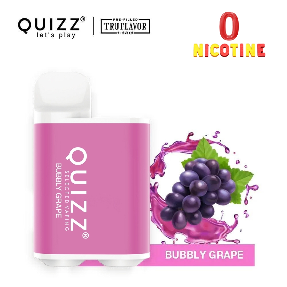 Quizz QD61 Vape μιας χρήσης 2ml 0mg 800PUFF Bubbly Grape