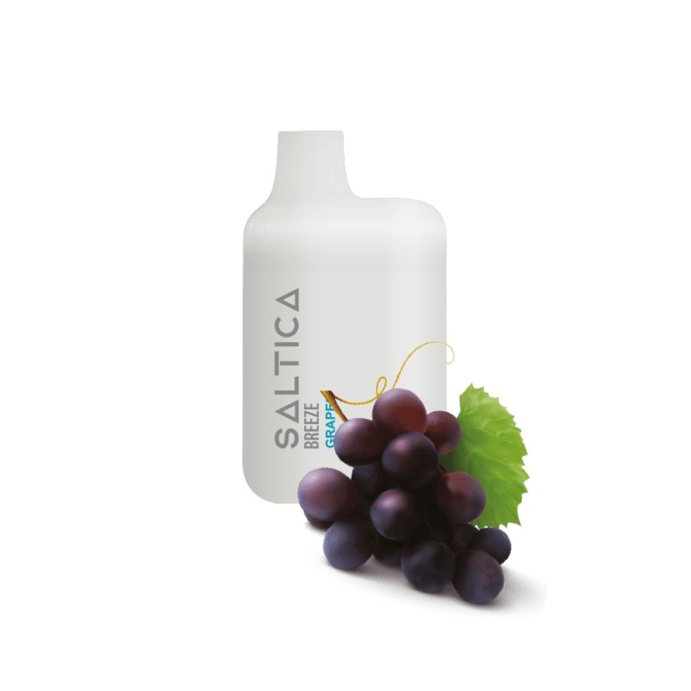 Saltica Breeze vape μιας χρήσης Grapes 600 puffs 2ml 2%nic