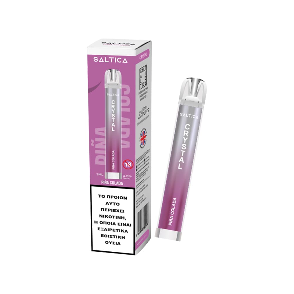 Saltica Crystal vape μιας χρήσης Pina Colada 700 puffs 2ml 2%nic