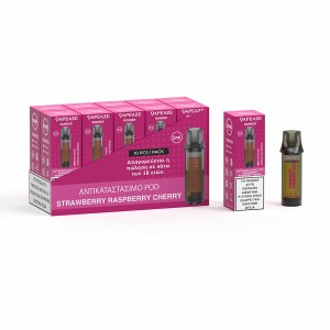 Vapeaze-Runner Pod Αναπλήρωσης 800 Puffs 2% Νικοτίνη Strawberry Raspberry Cherry