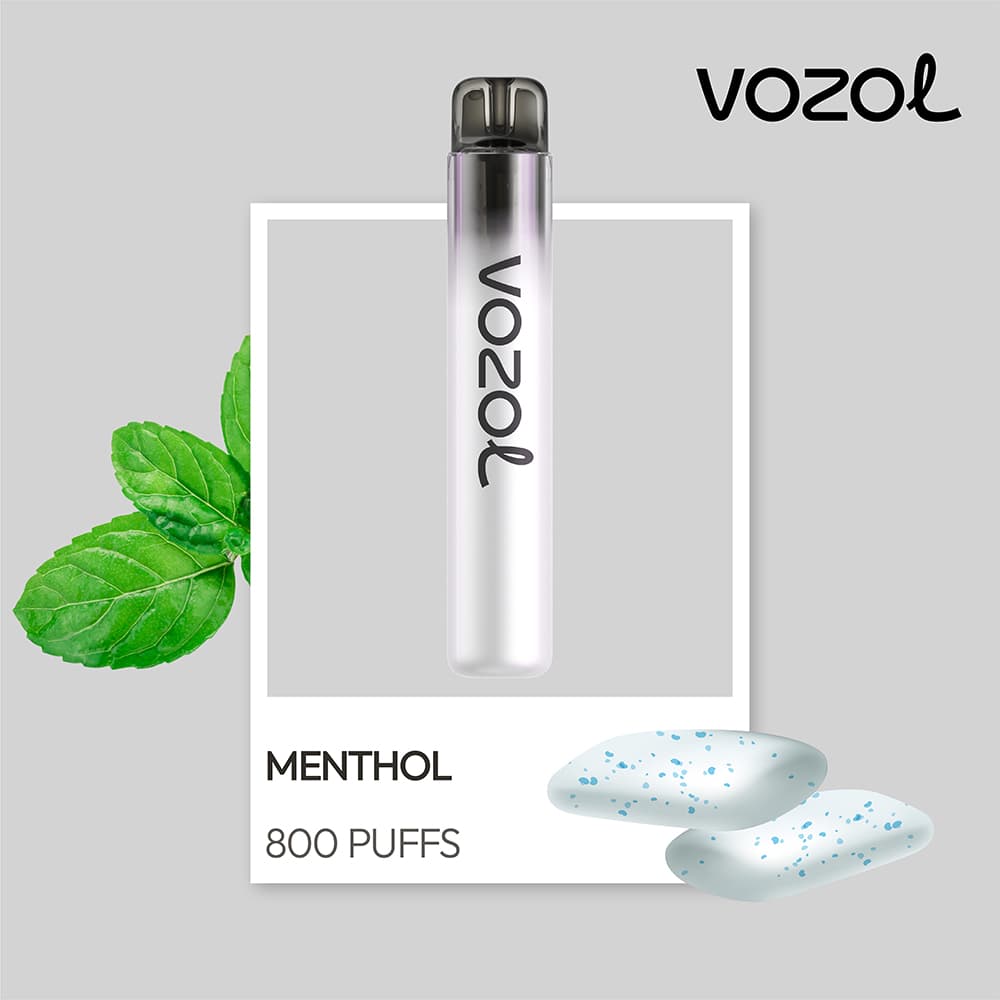 VOZOL NEON 800 VAPE ΜΙΑΣ ΧΡΗΣΗΣ 2ML 2%NIC 800PUFF MENTHOL